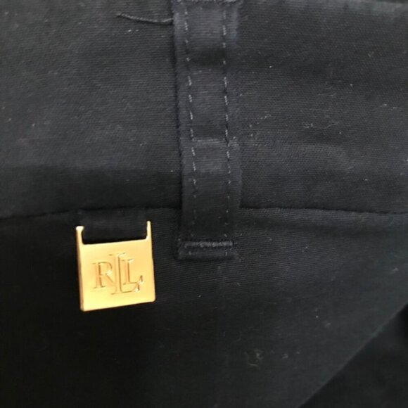Lauren Ralph Lauren Women's Double-Faced Stretch Cotton Pant Navy Size 22W - Picture 7 of 12